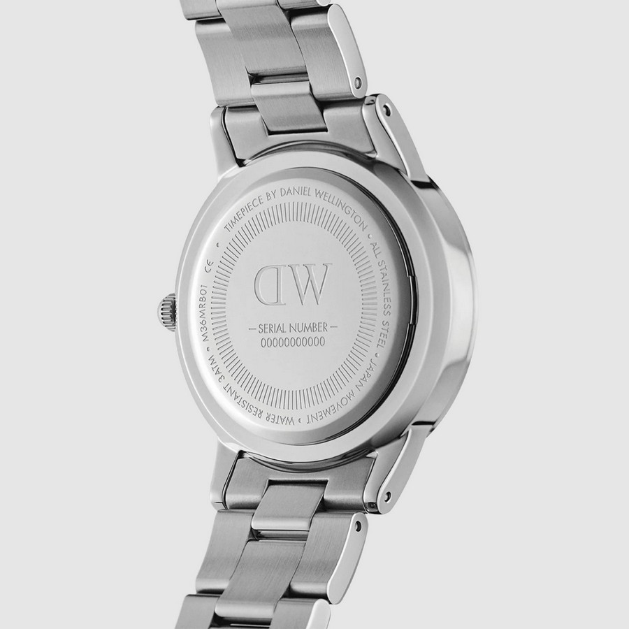 Đồng Hồ Dw Daniel Wallington Iconic Link Nữ Xám Trắng